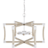 Currey and Company Bastian 6 Light 27" Wide Candle Style Chandelier Sugar White / Sandstone