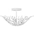 Currey and Company Snowfall 3 Light 22" Wide Semi-Flush Ceiling Fixture Gesso White