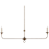 Currey and Company Nottaway 2 Light 40" Wide Wrought Iron Candle Style Chandelier Pyrite Bronze