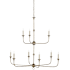 Currey and Company Nottaway 9 Light 44" Wide Wrought Iron Candle Style Chandelier Pyrite Bronze