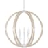 Currey and Company Bastian 6 Light 31" Wide Wrought Iron Candle Style Chandelier Sandstone / Sugar White