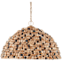 Currey and Company Medley 25" Wide Beaded Wood Pendant Natural / Tan / Black / Coco Cream