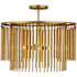 Currey and Company Mantra 3 Light 24" Wide Semi-Flush Ceiling Fixture Gold Leaf