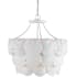 Currey and Company Tulum 3 Light 20" Wide Wrought Iron Pendant with Bone China Shade White / Sugar White