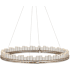Currey and Company Pleiades 36" Wide LED Crystal Ring Chandelier Contemporary Silver Leaf / Contemporary Silver / Clear