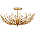 Currey and Company Leaflace 4 Light 26" Wide Semi-Flush Bowl Ceiling Fixture Contemporary Gold Leaf / Contemporary Gold