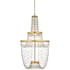 Currey and Company Mademoiselle 28" Wide Beaded Empire Chandelier Contemporary Gold Leaf / Contemporary Gold / Clear