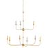 Currey and Company Nottaway 9 Light 45" Wide Taper Candle Style Chandelier Contemporary Gold Leaf / Contemporary Gold