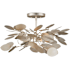 Currey and Company Lunaria 3 Light 19" Wide Semi-flush Ceiling Fixture Contemporary Silver Leaf