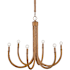 Currey and Company Samsara 6 Light 32" Wide Candle Style Chandelier Natural / Saddle Tan