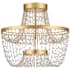 Currey and Company Mademoiselle 22" Wide Semi-Flush Ceiling Fixture Clear / Contemporary Gold Leaf / Contemporary Gold