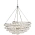 Currey and Company Stratosphere 52"H Round 4 Light Chandelier Contemporary Silver Leaf