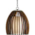 Currey and Company Carling 1 Light Pendant in Old Iron / Polished Fruitwood Finish Old Iron / Polished Fruitwood