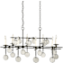 Currey and Company 8 Light Wrought Iron Sethos Rectangular Chandelier with Customizable Shades Old Iron