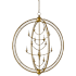 Currey and Company Aphrodite 14 Light 43" Wide Chandelier Gold Granello / Antique Mirror