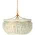 Currey and Company Bayou 3 Light 19" Wide Chandelier Contemporary Gold Leaf / Seaglass