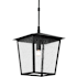 Currey and Company Bening Single Light 14" Wide Outdoor Wrought Iron Pendant Midnight
