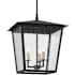 Currey and Company Bening 3 Light 17" Wide Outdoor Wrought Iron Pendant Midnight