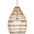 Currey and Company Fishtrap 30" Wide Outdoor Pendant Natural / Black / Frosted White