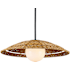 Currey and Company Barbary 20" Wide Outdoor Pendant Natural / Black / Frosted White