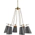 Currey and Company Jean-Louis 6 Light Chandelier Old Brass