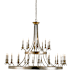 Currey and Company Lodestar Chandelier with Customizable Shades Granello Silver Leaf/ antique Gold Leaf