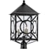 Currey and Company Ripley 3 Light 27" Tall Outdoor Single Head Post Light Midnight