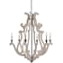 Currey and Company Durand 6 Light Chandelier Old Iron / Portland