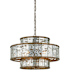 Currey and Company Fantine 5 Light 3 Tier Chandelier Pyrite Bronze / Raj Mirror