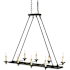 Currey and Company Houndslow 8 Light Island / Billiard Fixture with Wrought Iron Frame Satin Black