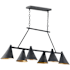 Currey and Company Culpepper 6 Light 48" Wide Chandelier French Black / Contemporary Gold Leaf
