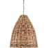 Currey and Company Basket 1 Light Pendant with Natural Woven Arurog Shade Natural