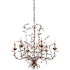 Currey and Company Crystal Bud Chandelier, Medium with Customizable Shades Cupertino