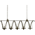 Currey and Company Maximus 5 Light Single Tier Chandelier Pyrite Bronze