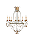 Currey and Company Elegance 8 Light Single Tier Chandelier with Customizable Shades Etruscan/ Gold Leaf