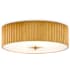 Currey and Company Caravel 14" Wide LED Flush Mount Drum Ceiling Fixture with Glass Shade Gold Leaf / Frosted Glass