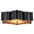 Currey and Company Grand Lotus 19" Wide Flush Mount Ceiling Fixture Satin Black
