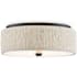 Currey and Company Tyrone Flush Mount Natural / Black