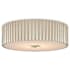 Currey and Company Caravel 14" Wide LED Flush Mount Drum Ceiling Fixture Silver Leaf