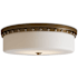 Currey and Company Barnabe 18" Wide Flush Mount Drum Ceiling Fixture White / Antique Brass / Polished Nickel