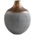 Cyan Design Osiris 6-3/4" Diameter Ceramic Vase Charcoal / Bronze