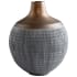 Cyan Design Osiris 9-1/2" Diameter Ceramic Vase Charcoal / Bronze