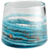 Cyan Design Rogue 8-1/2" Diameter Glass Vase Blue