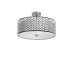 Dainolite Kordan 3 Light 17" Wide Semi-Flush Drum Ceiling Fixture Satin Chrome