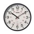 Dainolite Magnus 12" Diameter 24 Hour Wall Clock with Second Hand Black
