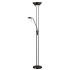 Dainolite 3 Light 71" Tall Dual Function Floor Lamp with Reading Light Matte Black