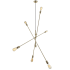 Dainolite 6 Light 50" Wide Chandelier Aged Brass