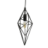 Dainolite 5" Wide Taper Candle Mini Pendant Black