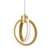 Dainolite Parson 2 Light 6" Wide LED Abstract Mini Pendant Aged Brass