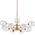 Dainolite Abii 12 Light 33" Wide Chandelier Vintage Bronze / Clear
